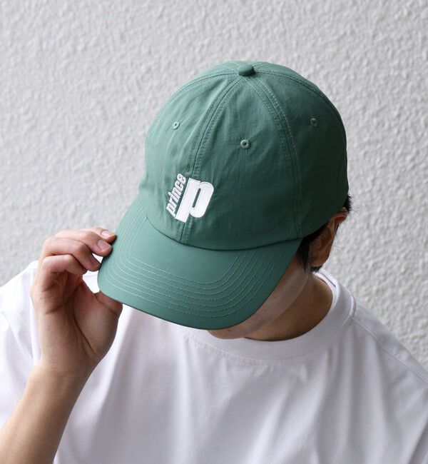 SHIPS any「【SHIPS any別注】prince:〈撥水/UVカット/遮熱〉ロゴ 刺繍 デザイン ナイロン キャップ◇」|キャップ・キャスケット|