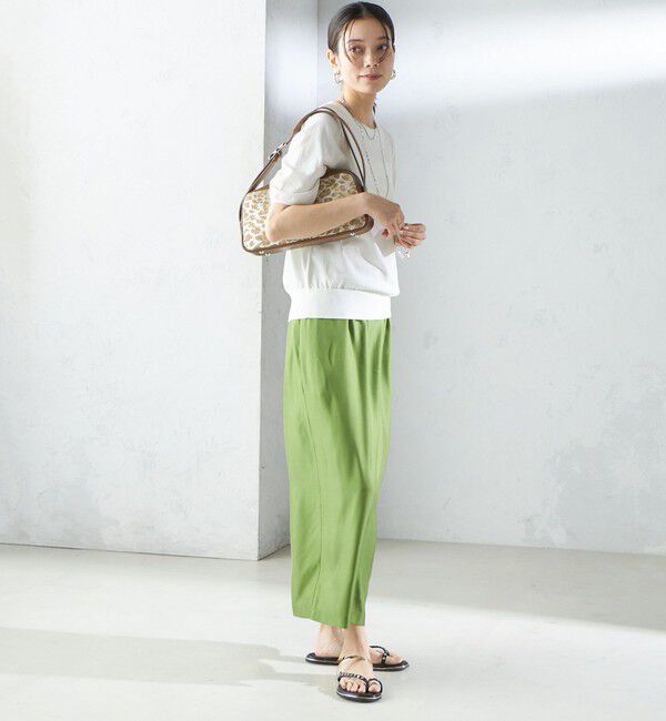 SHIPS for women「〈接触冷感 / 手洗い可能〉アイスコットン ショート スリーブ プルオーバー」|ニット・セーター|