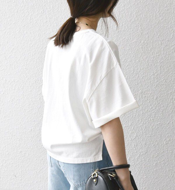 SHIPS any「【SHIPS any別注】La Hutte:〈洗濯機可能〉ロゴ プリント ルーズ TEE」|Tシャツ・カットソー|