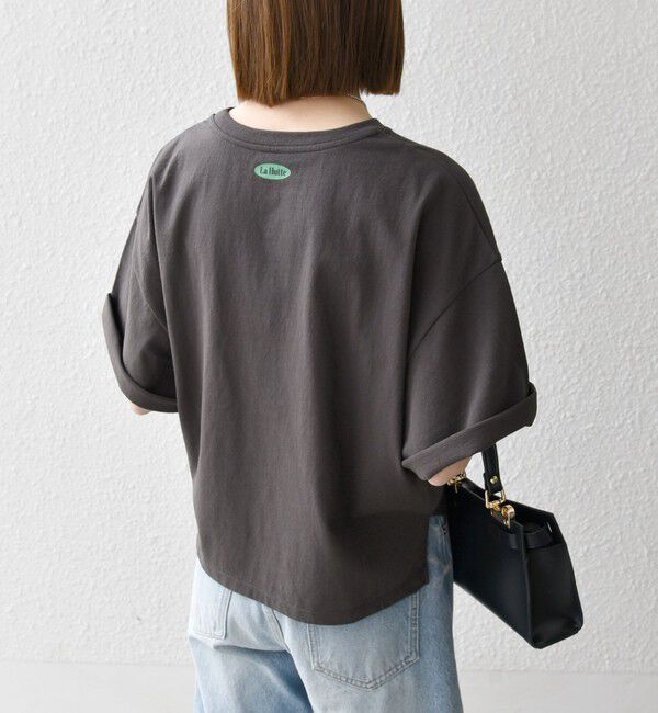 SHIPS any「【SHIPS any別注】La Hutte:〈洗濯機可能〉ロゴ プリント ルーズ TEE」|Tシャツ・カットソー|