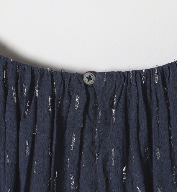 SHIPS any「SHIPS any:〈洗濯機可能〉ラメ ドビー ギャザー パフ スリーブ ブラウス」|シャツ・ブラウス|