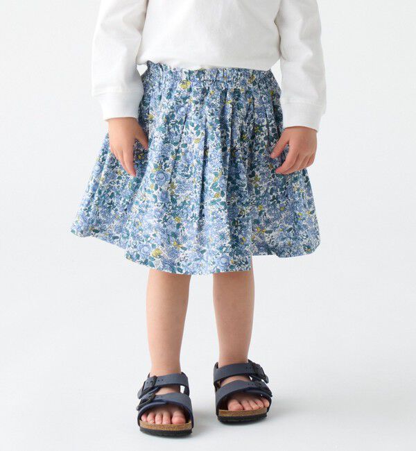SHIPS Colors 「SHIPS Colors:90～140cm / 〈洗濯機可能〉フラワー タック キュロット」|キュロット|ブルー