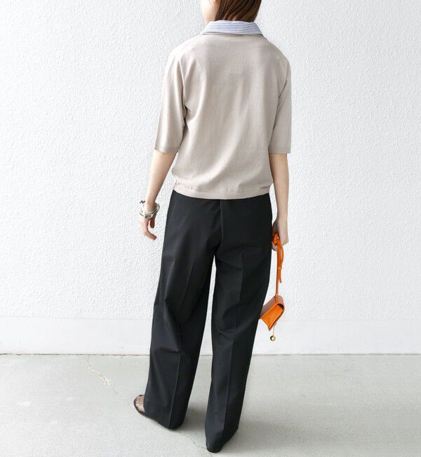 SHIPS for women「【WEB限定】〈手洗い可能〉ダブルカラー ショート スリーブ ポロ」|ポロシャツ|