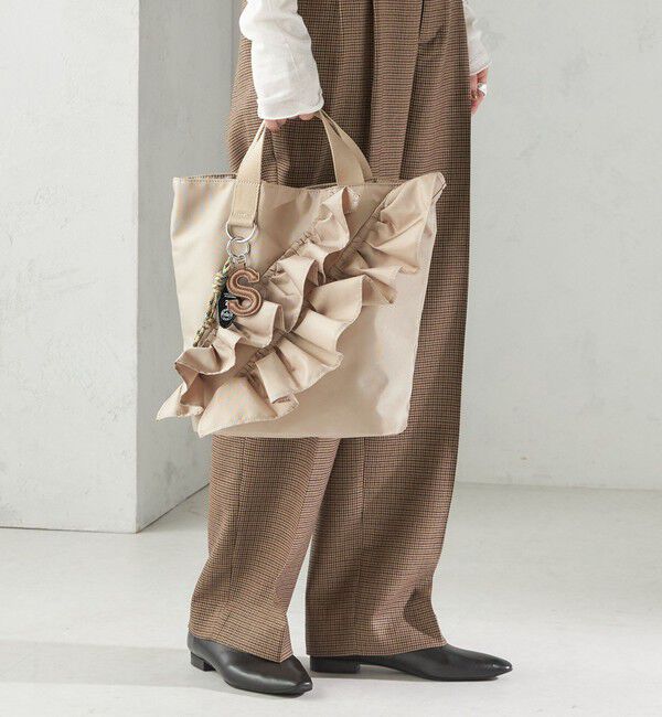 SHIPS for women「【WEB限定】チャーム 付き フリル トート」|トートバッグ|