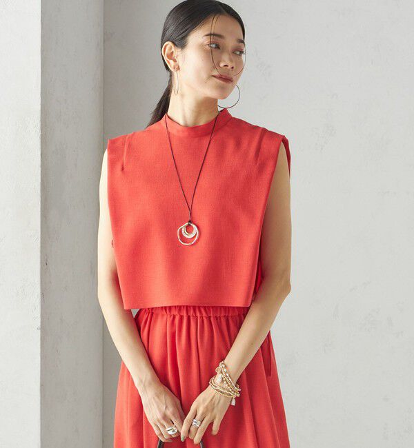 SHIPS for women「小泉里子コラボ:〈手洗い可能〉スラブ 綿麻混 ブラウス」|シャツ・ブラウス|