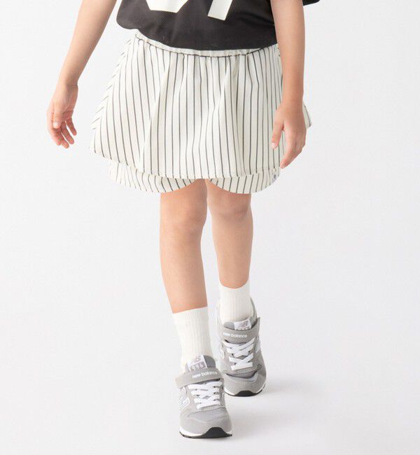 SHIPS Colors 「SHIPS Colors:90～140cm / ストライプ キュロット」|キュロット|オフホワイト