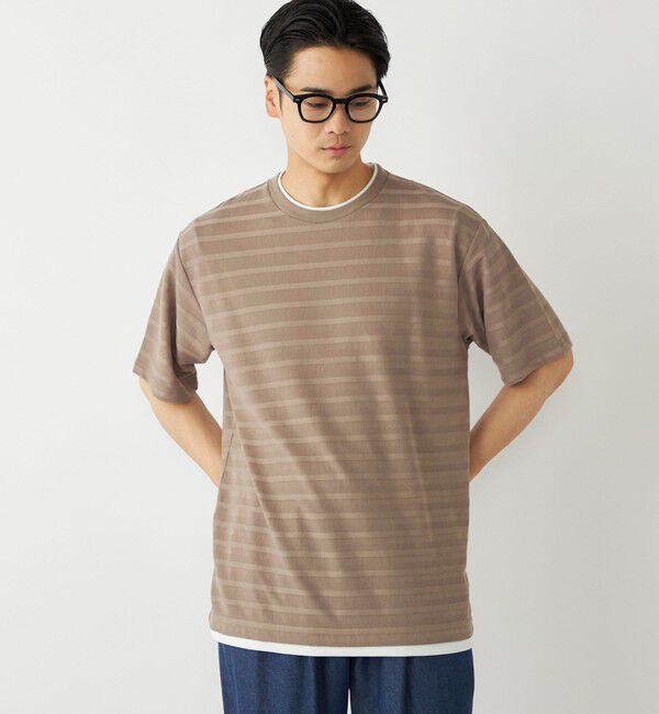 SHIPS Colors 「SHIPS Colors:フェイクレイヤード ボーダー Tシャツ」|Tシャツ・カットソー|