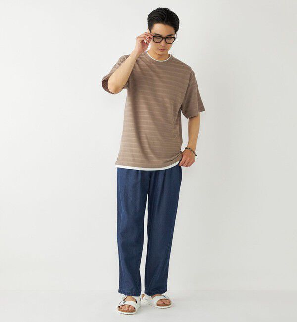 SHIPS Colors 「SHIPS Colors:フェイクレイヤード ボーダー Tシャツ」|Tシャツ・カットソー|