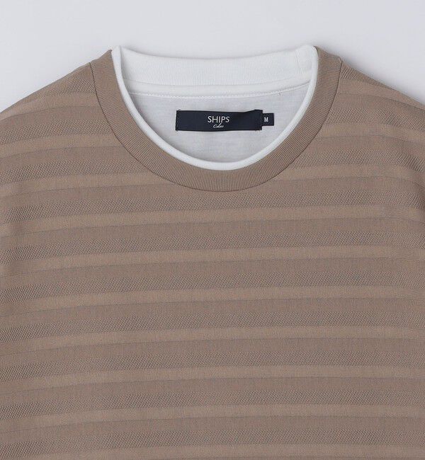 SHIPS Colors 「SHIPS Colors:フェイクレイヤード ボーダー Tシャツ」|Tシャツ・カットソー|