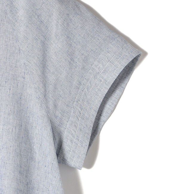 SHIPS for women「〈接触冷感・手洗い可能〉麻混 シャンブレー フレア ワンピース」|ワンピース|