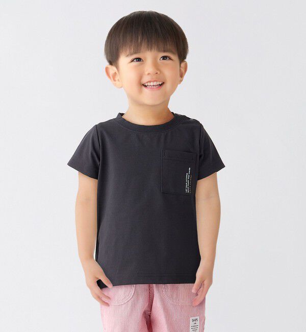 SHIPS Colors 「SHIPS Colors:〈紫外線防止・遮熱・速乾〉80～130cm / ラッシュガード Tシャツ」|Tシャツ・カットソー|ダークグレー