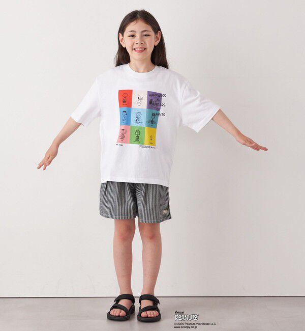 SHIPS any「SHIPS any: SNOOPY コラボ ブロック グラフィック カラー プリント Tシャツ◇」|Tシャツ・カットソー|