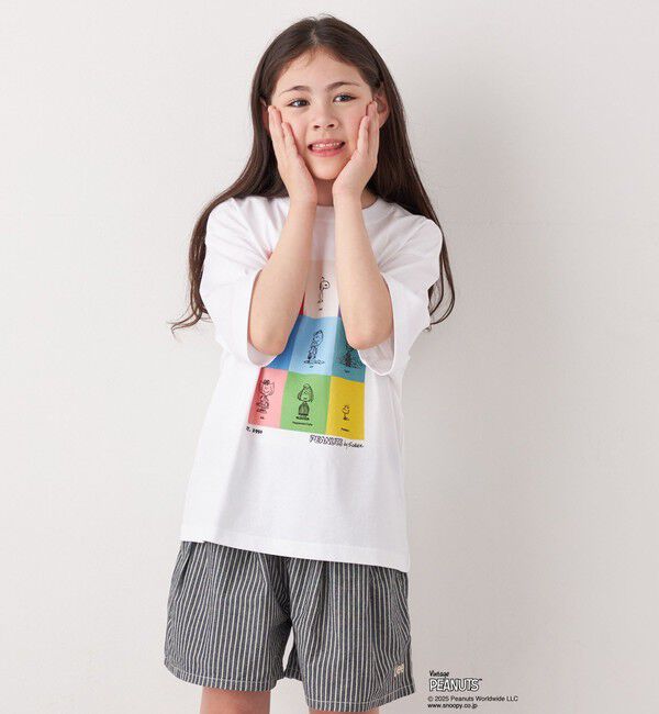 SHIPS any「SHIPS any: SNOOPY コラボ ブロック グラフィック カラー プリント Tシャツ◇」|Tシャツ・カットソー|