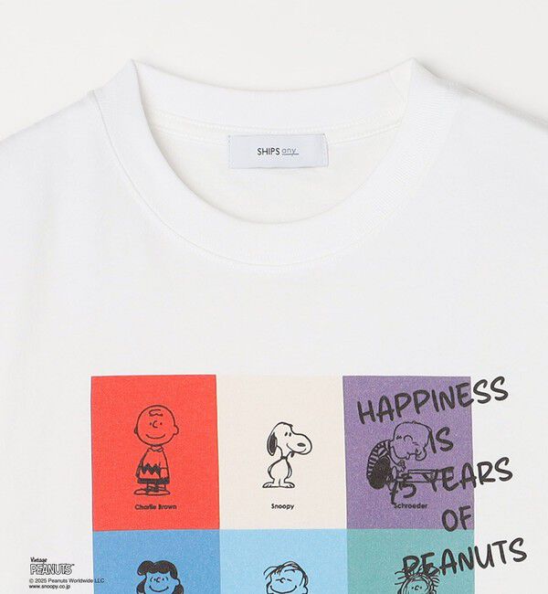 SHIPS any「SHIPS any: SNOOPY コラボ ブロック グラフィック カラー プリント Tシャツ◇」|Tシャツ・カットソー|