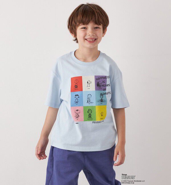 SHIPS any「SHIPS any: SNOOPY コラボ ブロック グラフィック カラー プリント Tシャツ◇」|Tシャツ・カットソー|