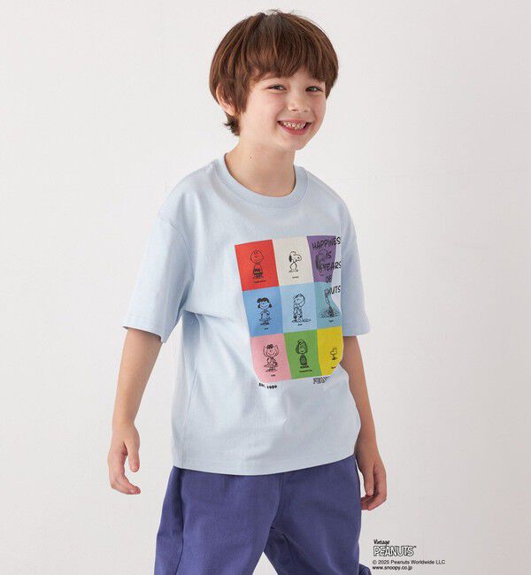 SHIPS any「SHIPS any: SNOOPY コラボ ブロック グラフィック カラー プリント Tシャツ◇」|Tシャツ・カットソー|