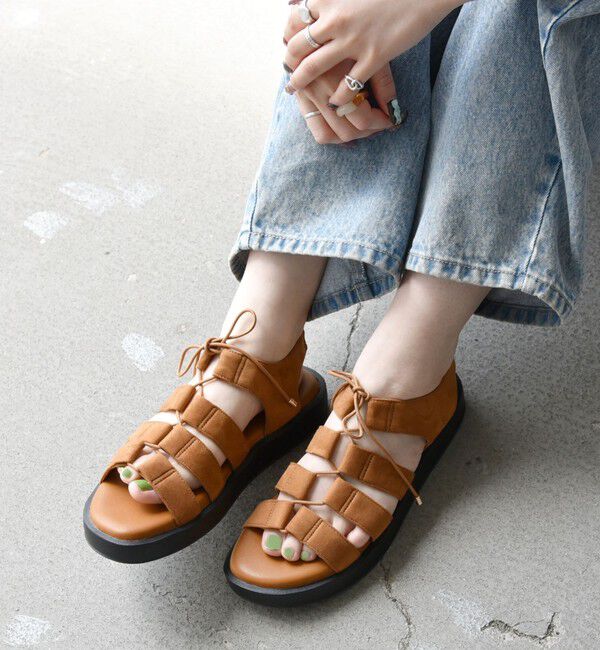 SHIPS any「SHIPS any: グラディエーター プラットフォーム サンダル」|サンダル|キャメル