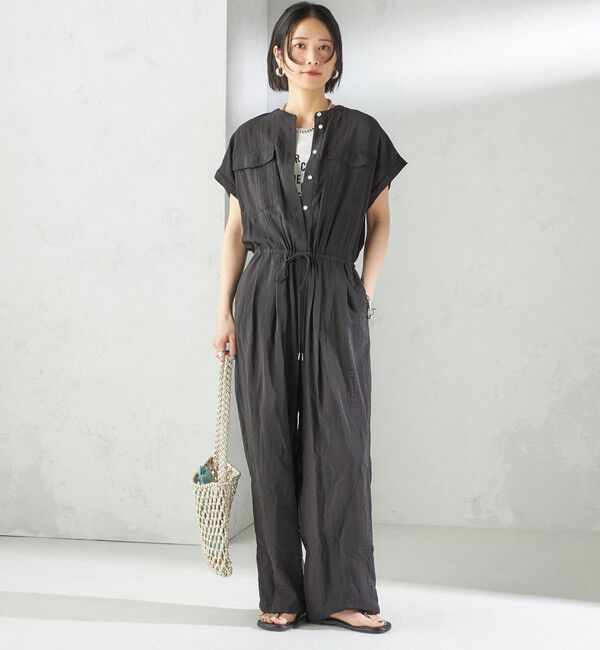 SHIPS for women「〈手洗い可能〉ダブル ポケット ミリタリー オールインワン」|オールインワン|