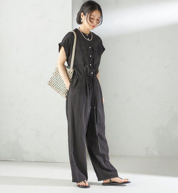 SHIPS for women「〈手洗い可能〉ダブル ポケット ミリタリー オールインワン」|オールインワン|