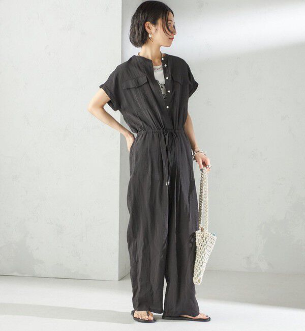 SHIPS for women「〈手洗い可能〉ダブル ポケット ミリタリー オールインワン」|オールインワン|