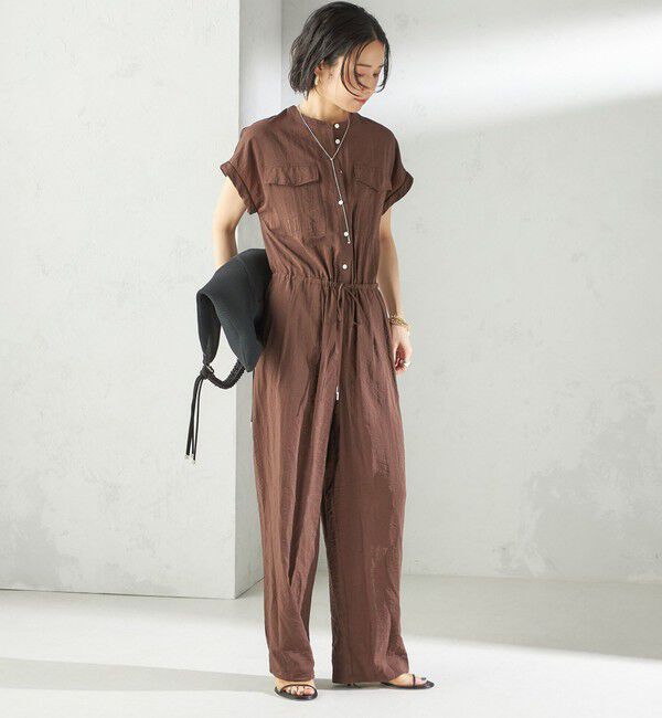 SHIPS for women「〈手洗い可能〉ダブル ポケット ミリタリー オールインワン」|オールインワン|