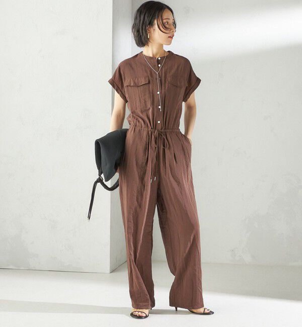 SHIPS for women「〈手洗い可能〉ダブル ポケット ミリタリー オールインワン」|オールインワン|