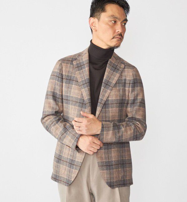 SHIPS「TAGLIATORE: ウール オーバーペーン ジャケット」|テーラードジャケット|グレー