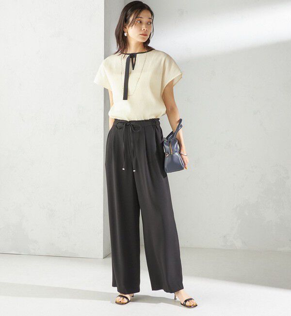 SHIPS for women「〈手洗い可能〉ウェーブ プリーツ 前後 2WAY ブラウス」|シャツ・ブラウス|