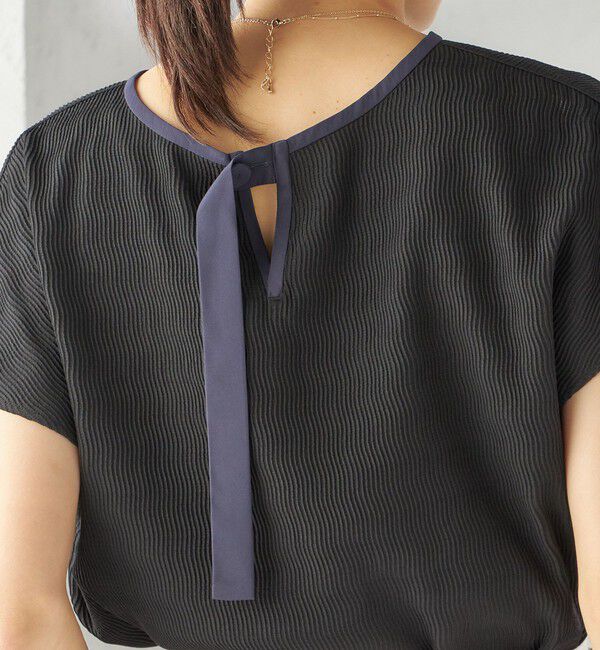 SHIPS for women「〈手洗い可能〉ウェーブ プリーツ 前後 2WAY ブラウス」|シャツ・ブラウス|