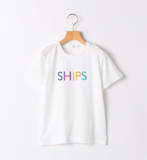 SHIPS KIDS「SHIPS KIDS:80～90cm / SHIPS ロゴ TEE」|Tシャツ・カットソー|ライトホワイト