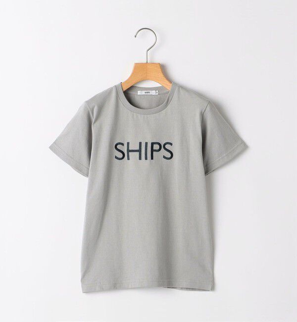 SHIPS KIDS「SHIPS KIDS:80～90cm / SHIPS ロゴ TEE」|Tシャツ・カットソー|ライトグレー