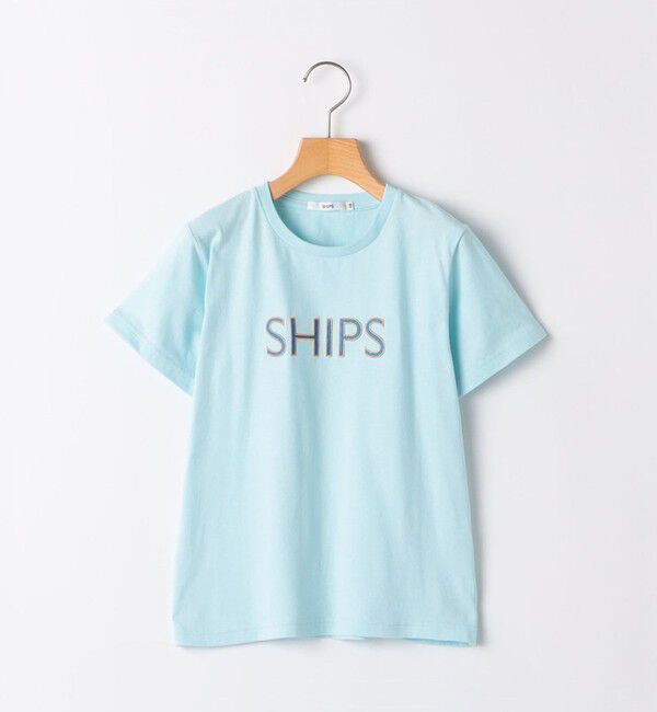SHIPS KIDS「SHIPS KIDS:80～90cm / SHIPS ロゴ TEE」|Tシャツ・カットソー|ライトブルー