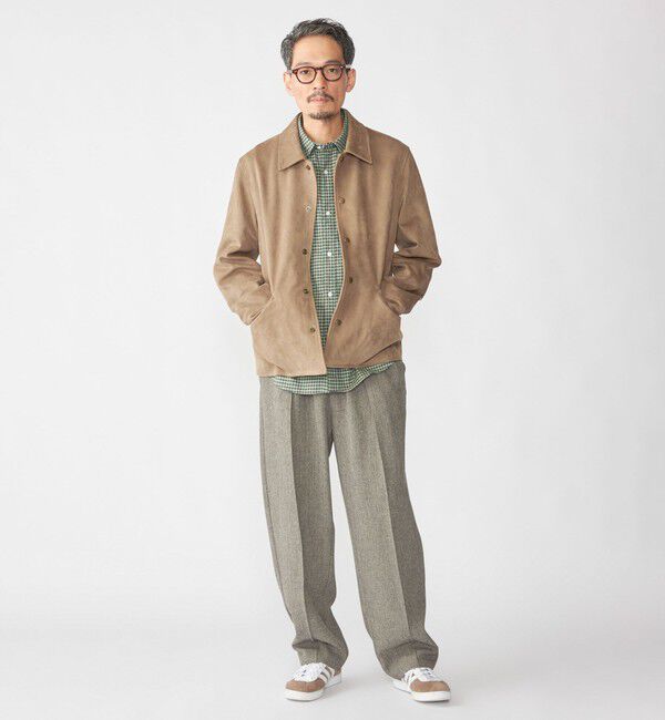 SHIPS「SHIPS:〈洗濯機可能〉メランジ ワイド ピンタック スラックス」|スラックス|