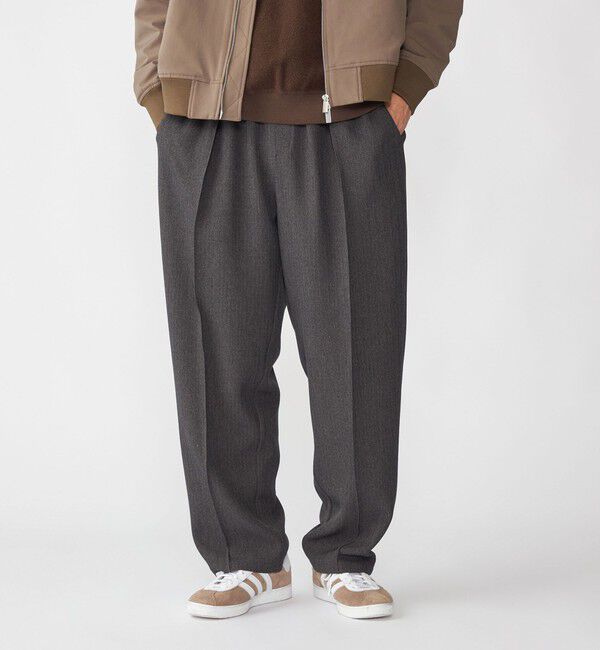 SHIPS「SHIPS:〈洗濯機可能〉メランジ ワイド ピンタック スラックス」|スラックス|