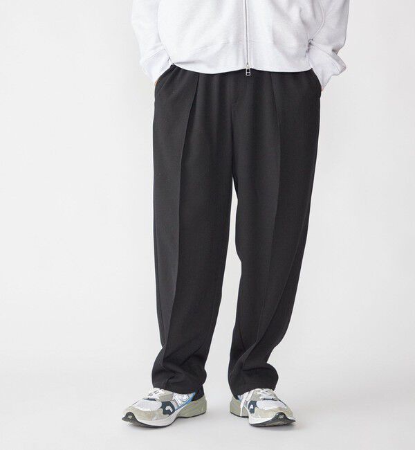 SHIPS「SHIPS:〈洗濯機可能〉メランジ ワイド ピンタック スラックス」|スラックス|