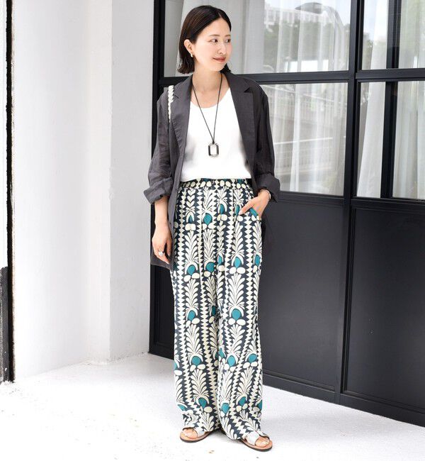 SHIPS for women「CIENNA:〈手洗い可能〉プリント イージー パンツ」|その他|