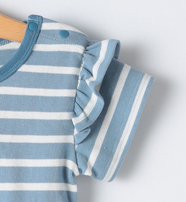 SHIPS KIDS「SHIPS KIDS:90cm / ボーダー フリル ワンピース」|ワンピース|