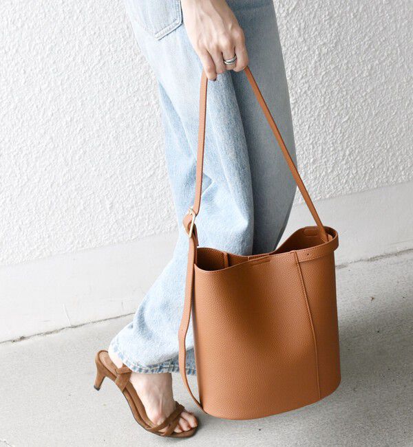 SHIPS any「VELETTO: ポシェット付き 3WAY ワンハンドル バケツ ショルダー バッグ」|ショルダー・メッセンジャー|