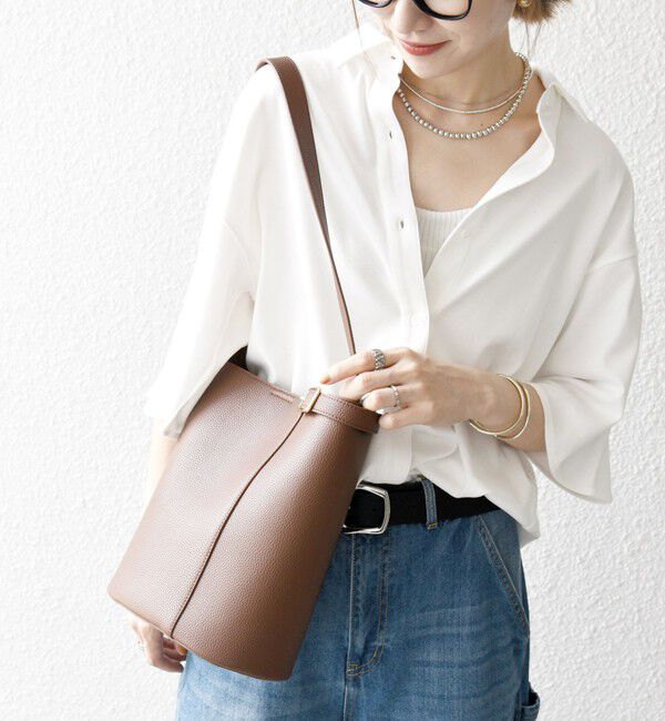 SHIPS any「VELETTO: ポシェット付き 3WAY ワンハンドル バケツ ショルダー バッグ」|ショルダー・メッセンジャー|