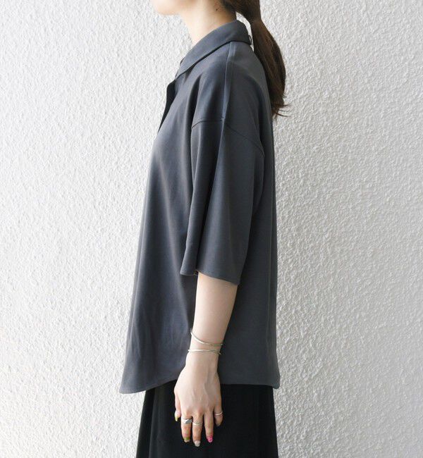 SHIPS any「SHIPS any:〈接触冷感/汗染み防止加工/洗濯機可能〉ジャージー ワイド シャツ」|シャツ・ブラウス|