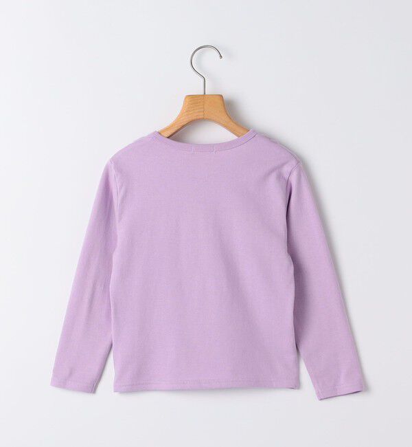 SHIPS KIDS「SHIPS KIDS:100～130cm / フラワー 刺繍 ロゴ 長袖 Tシャツ」|Tシャツ・カットソー|