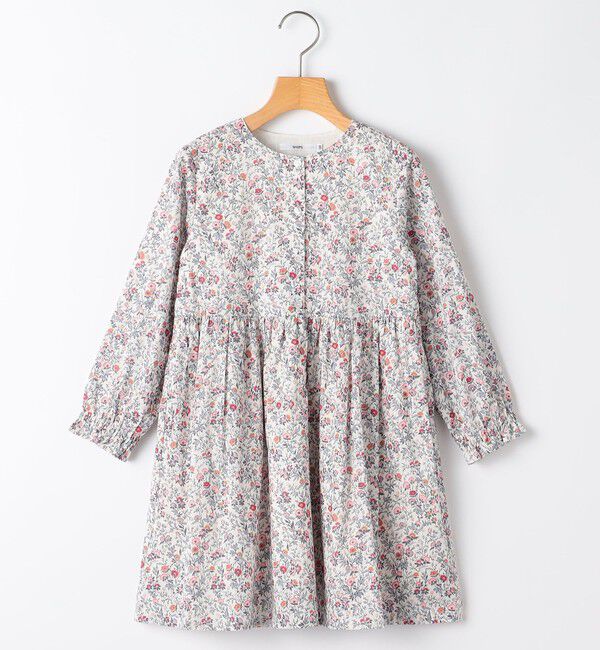 SHIPS KIDS「SHIPS KIDS:140～150cm / リバティ 長袖 ワンピース」|ワンピース|ピンク系