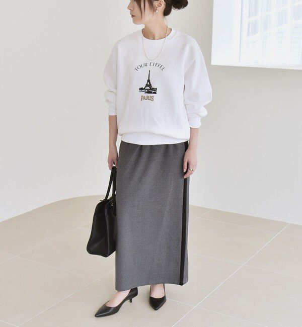 quaranciel「quaranciel:〈手洗い可能〉カット ジョーゼット サイド ライン タイト スカート」|タイト|