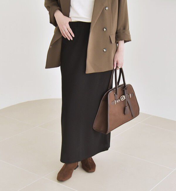 quaranciel「quaranciel:〈手洗い可能〉カット ジョーゼット サイド ライン タイト スカート」|タイト|