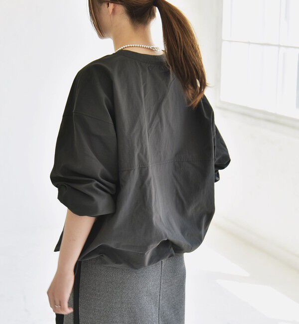 quaranciel「quaranciel:〈多機能/洗濯機可能〉ナイロン タスラン ドロスト ルーズ プルオーバー」|プルオーバー|