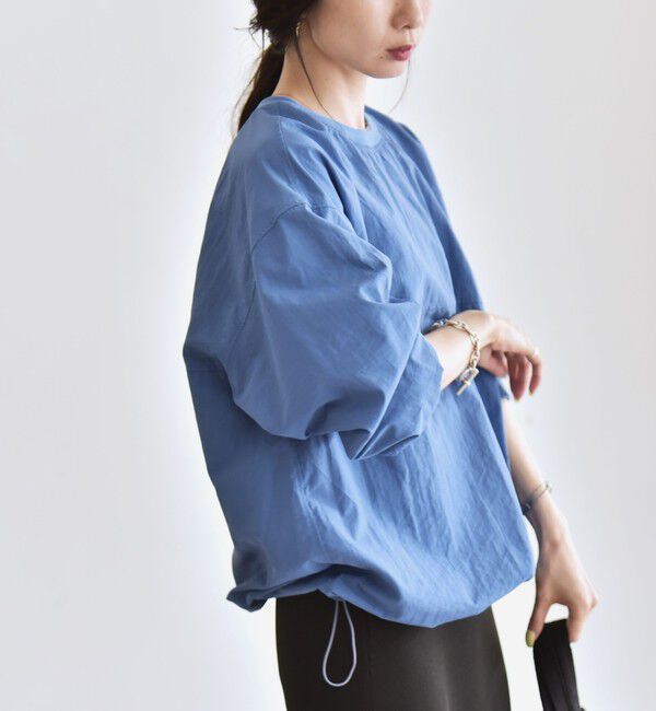 quaranciel「quaranciel:〈多機能/洗濯機可能〉ナイロン タスラン ドロスト ルーズ プルオーバー」|プルオーバー|