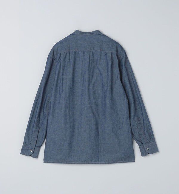 SHIPS「【SHIPS別注】Salvatore Piccolo: デニム プルオーバー バンドカラー シャツ」|シャツ・ブラウス|