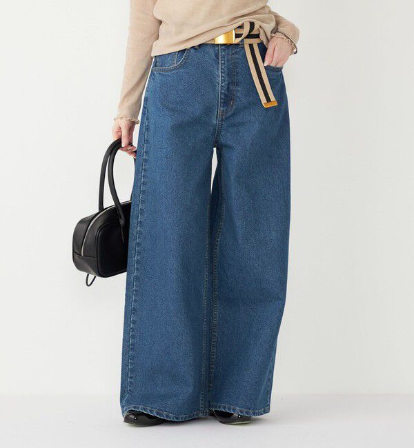 SHIPS Colors 「SHIPS Colors:〈洗濯機可能〉ワイド デニム◇」|デニム|ブルー