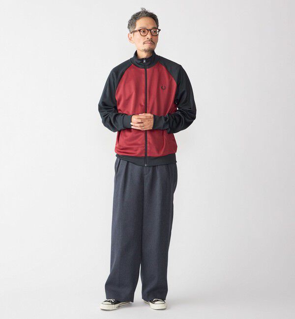 SHIPS「FRED PERRY: コントラスト スリーブ トラック ジャケット」|スウェット・ジャージ|