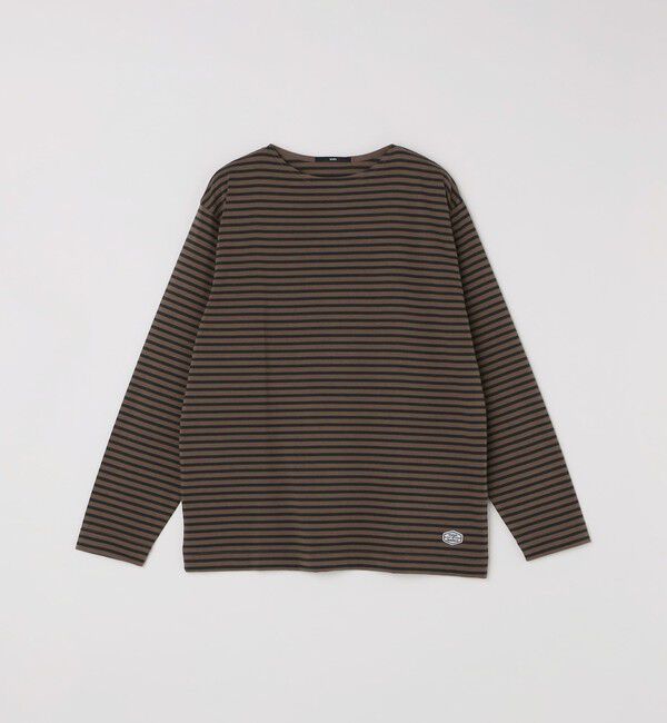 SHIPS「【WEB限定】SHIPS: バスク ボーダー ボートネック ワンポイントワッペン ロングスリーブ Tシャツ」|Tシャツ・カットソー|
